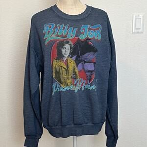 Billy Joel Graphic Men's Sweater - Blue Size Medium